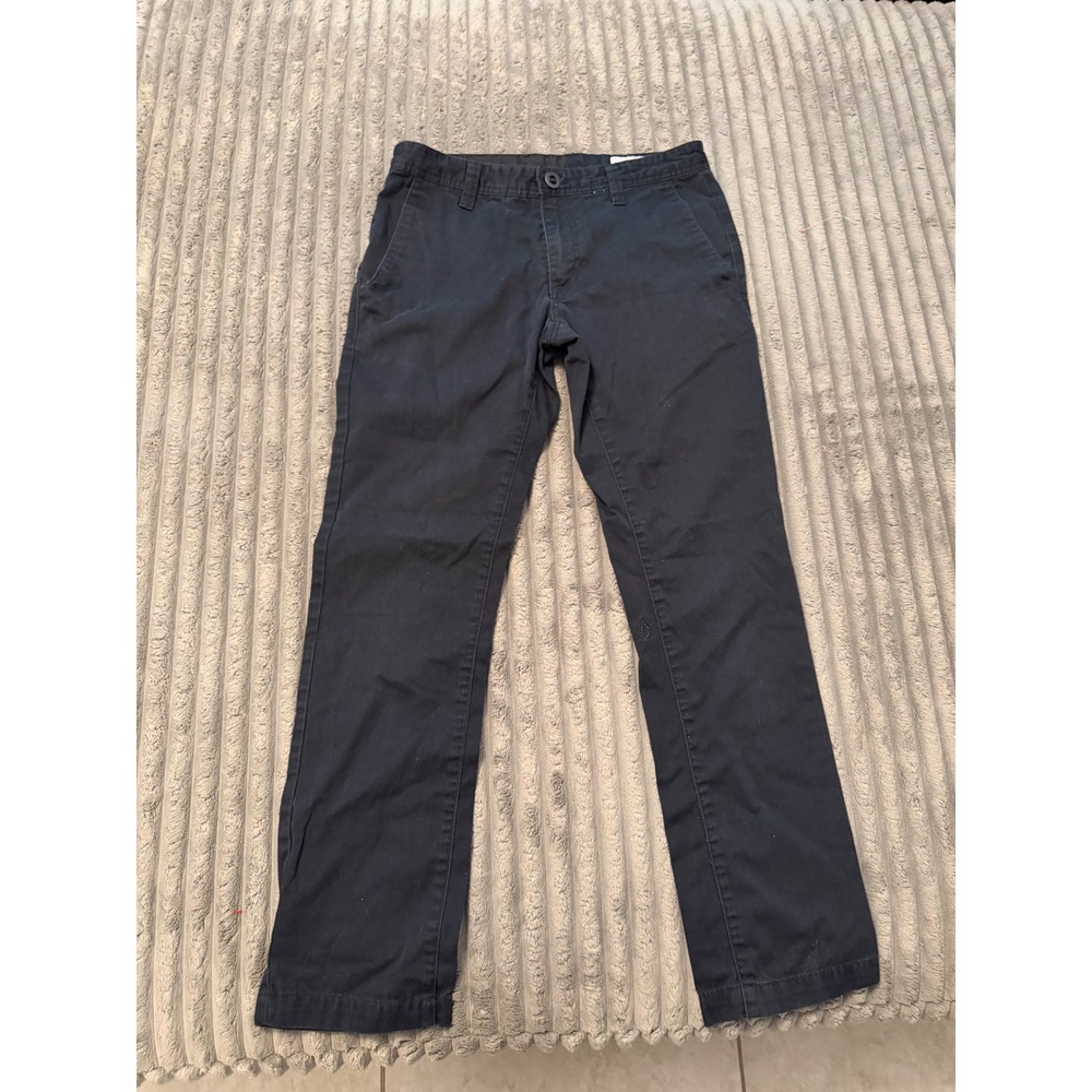 Volcom Frickin Modern Fit Chino Pants Mens 29 Navy Blue Skateboard A11318T3